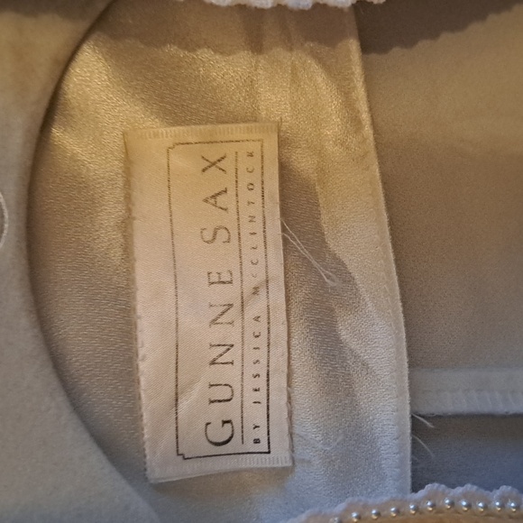 Gunne Sax By Jessica McClintock Vintage Cream Silky Pearl Button Lace Blouse - Picture 2 of 6